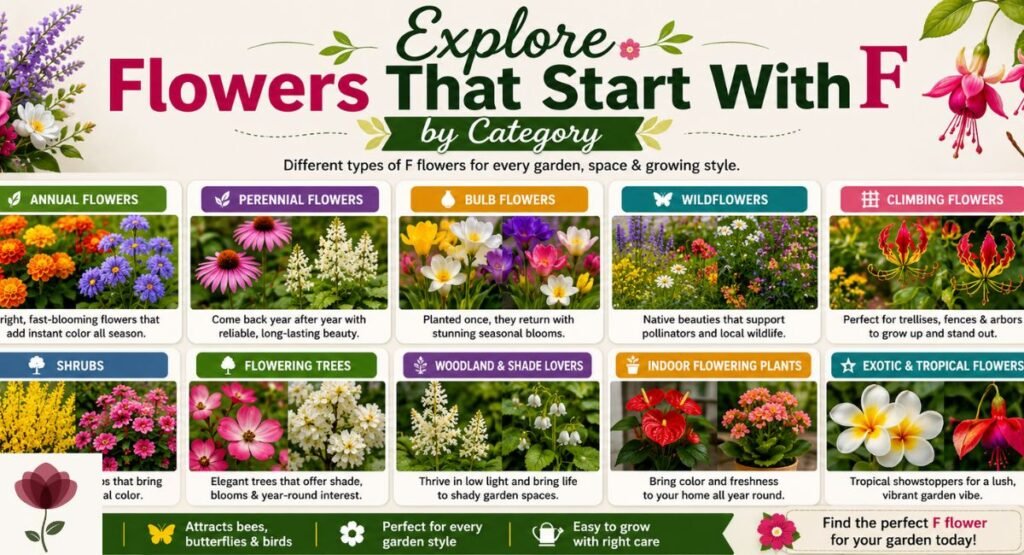 Explore Flowers That Start With F by Category